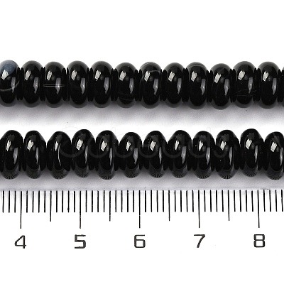 Natural Black Agate(Dyed & Heated) Beads Strands G-G177-F01-01-1