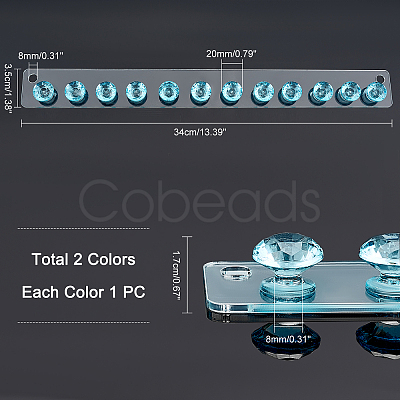 2Pcs 2 Colors Acrylic Jewelry Display Hanger Rack AJEW-PH0002-59-1