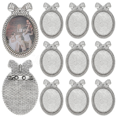 12Pcs Alloy Brooch Findings FIND-PH0027-62B-1