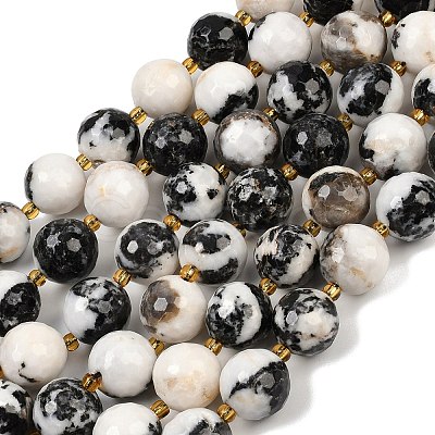 Natural Zebra Jasper Beads Strands G-C249-A15-16mm-1