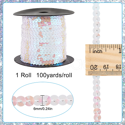 1 Roll Sparkle PVC Sequins Ribbon OCOR-SP0001-02D-1