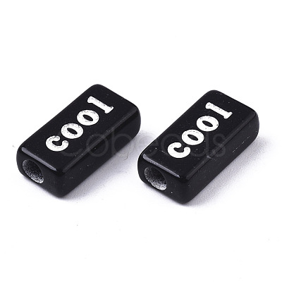 Opaque Spray Painted Acrylic Beads MACR-N008-23B-1