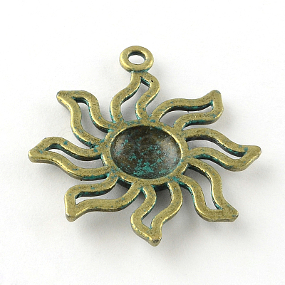 Sun Zinc Alloy Pendants X-PALLOY-R065-173-LF-1