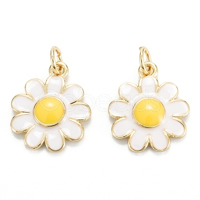 Brass Enamel Pendants KK-M220-04G-B-1