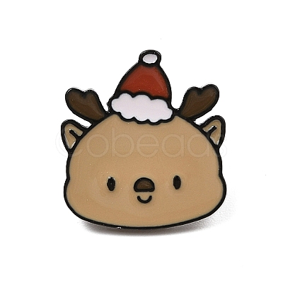 Christmas Theme Zinc Alloy Enamel Pin Brooch for Backpack Clothes JEWE-R003-01EB-02-1