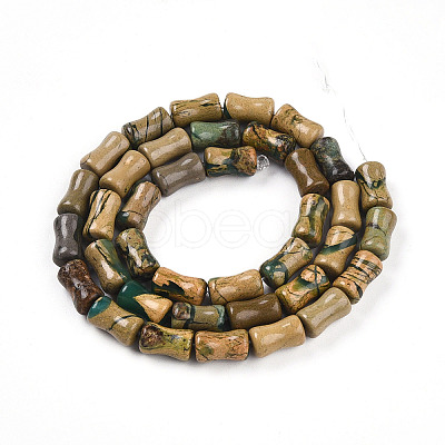 Natural Verdite Stone Beads Strands G-T140-90-1