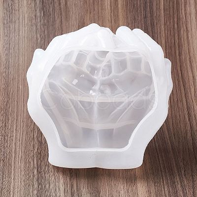 DIY 3D Double Hand Ashtray Statue Silicone Molds DIY-C065-01-1