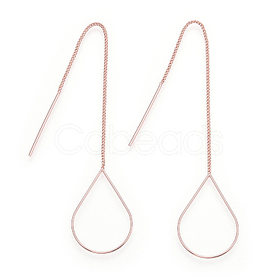 Brass Stud Earring Findings KK-S345-066RG-1