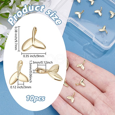 10Pcs Eco-Friendly Brass Charms KK-ME0003-39-1