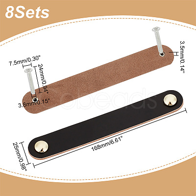 Cattlehide Cabinet Door Drawer Handle Strap DIY-WH0430-196C-01-1