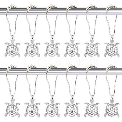 Iron Shower Curtain Rings for Bathroom AJEW-UN0001-36-1
