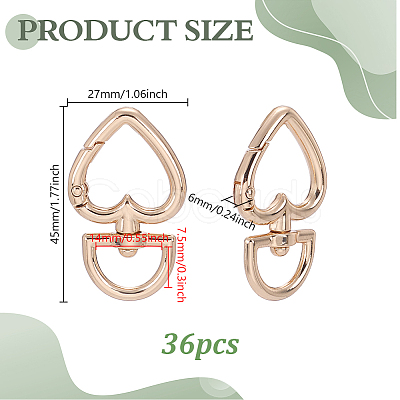 36Pcs Zinc Alloy Swivel Clasps FIND-GO0004-31-1