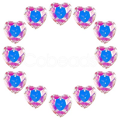 12Pcs Glass Pendants GLAA-SP0001-43-1