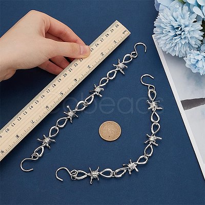 2Pcs Alloy Thorns Shoes Chain AJEW-FG0004-50B-1