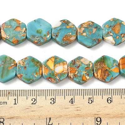 Dyed Synthetic Imperial Jasper Beads Strands G-D337-14mm-A02-1