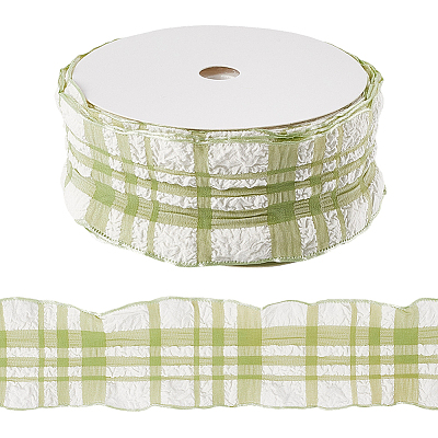 1 Roll Polyester Ruffled Ribbon SRIB-CY0001-14A-1
