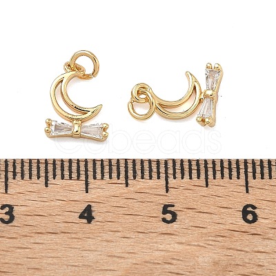 Brass Pave Cubic Zirconia Charms KK-A291-28A-G-1