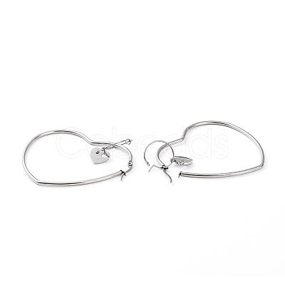 Stainless Steel Hoop Earrings EJEW-JE04453-03-1