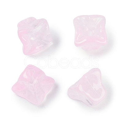 Transparent Spray Paint Glass Beads GLAA-H035-03-1