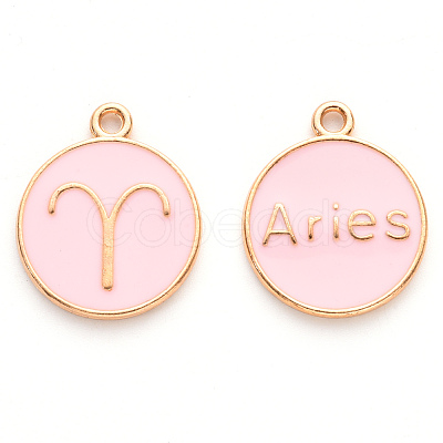 Alloy Enamel Pendants ENAM-S124-01A-09A-1
