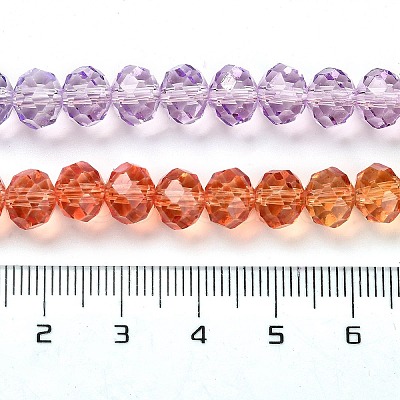 Transparent Painted Glass Beads Strands DGLA-A034-T6mm-A12-1