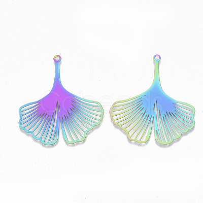 Ion Plating(IP) 201 Stainless Steel Filigree Pendants STAS-S108-88-1
