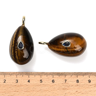 Natural Tiger Eye Pendants GG-CBA4625-02G-01-1