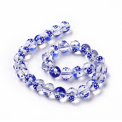 Glass with Enamel Beads LAMP-P058-01E-1