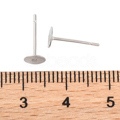 Tarnish Resistant Original Color Stainless Steel Stud Earring Findings X-STAS-E025-5-1