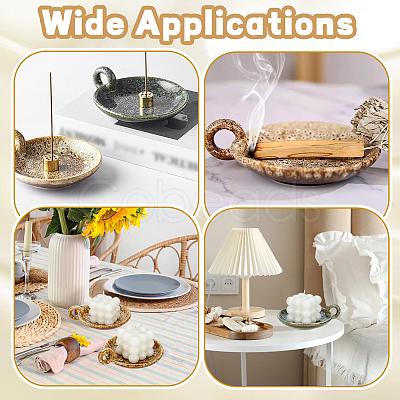 2Pcs Porcelain Candle Holders DJEW-PH0001-86A-1