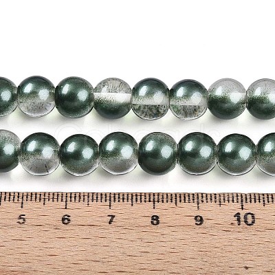 Baking Paint Transparent Glass Beads X1-DGLA-N011-10mm-07-1