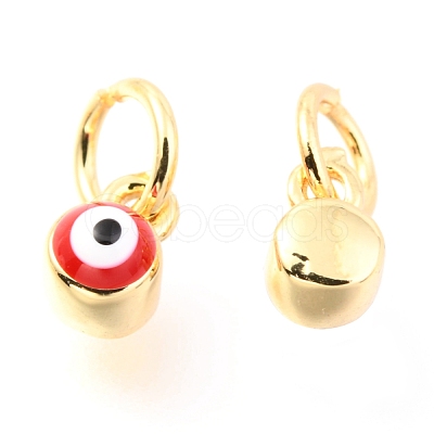 Brass Enamel Pendants KK-Y001-02C-G-1