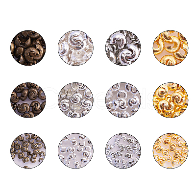 Brass Crimp Beads Covers KK-CJ0001-13-1
