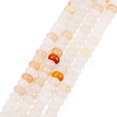 2 Strands Natural Golden Silk Jade Beads Strands G-TA0002-25-1
