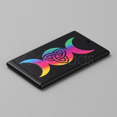 Printed Acrylic Pendants OACR-WH0036-23L-1