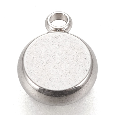 Tarnish Resistant 304 Stainless Steel Pendant Cabochon Settings STAS-K202-03B-P-1