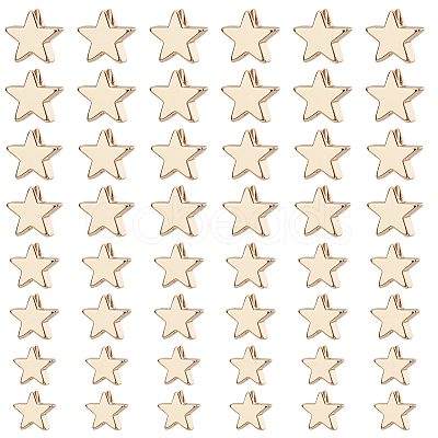 80Pcs 4 Style Brass Beads KK-PH0010-34-1