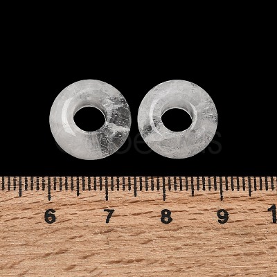 Natural Quartz Crystal European Large Hole Beads X-G-Q442-22-1
