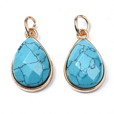 Synthetic Turquoise Pendants G-S359-364B-1