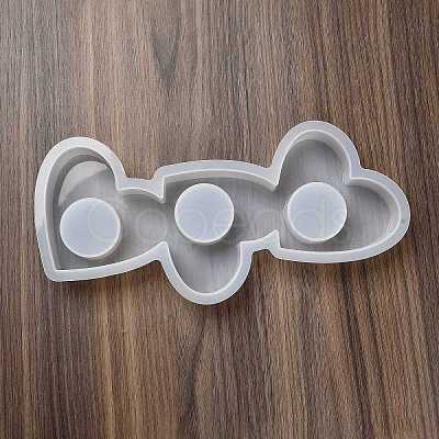 DIY Heart Candlesticks Silicone Molds DIY-G113-10B-1