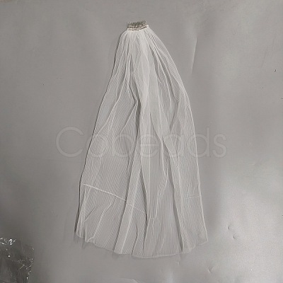 Polyester Bridal Mesh Veil AJEW-WH20073-032F-1