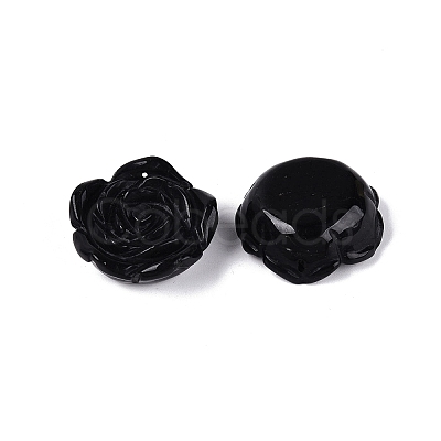 Natural Obsidian Carved Pendants G-Q601-39-1