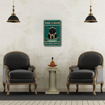 Vintage Metal Tin Sign AJEW-WH0157-039-1