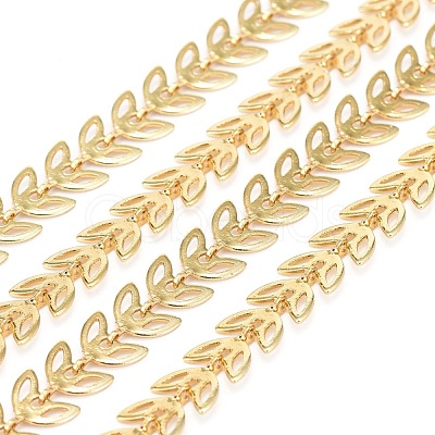 Brass Handmade Cobs Chains X-CHC-G006-14G-1
