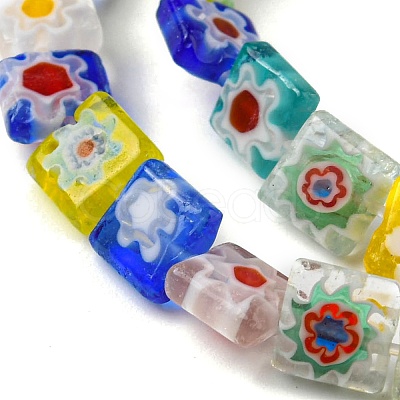 Handmade Millefiori Glass Bead Strands LAMP-J039-6mm-M-1
