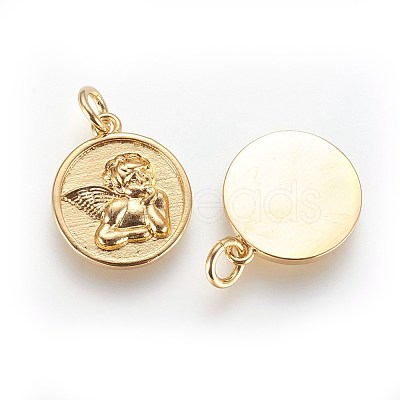 Brass Charms KK-G364-08G-1