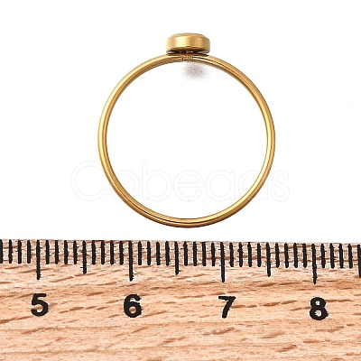 304 Stainless Steel Finger Ring Rhinestone Settings STAS-H237-01B-G-1