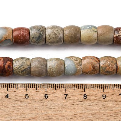 Natural Aqua Terra Jasper Beads Strands G-L624-D03-8x6mm-1