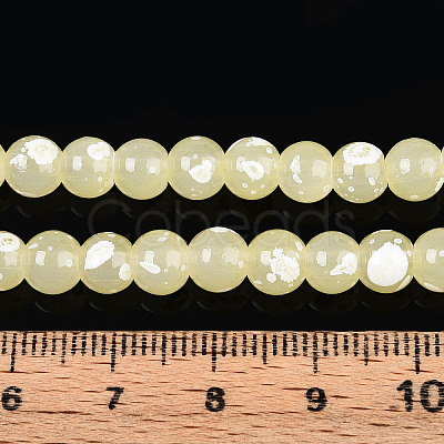 Baking Paint Glass Beads Strands DGLA-N015-6mm-08-1