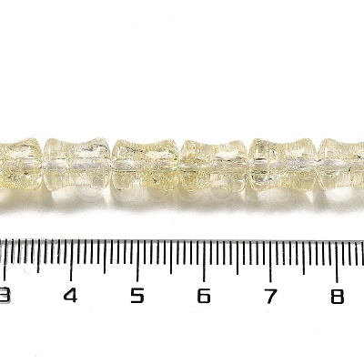 Transparent Crackle Glass Beads Strands GLAA-D025-01D-1